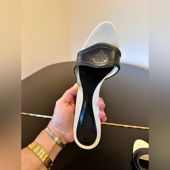 Authentic Vintage Rare Luxury Minimalist Hysteria Crest Gucci Sandals - Picture 10 of 17